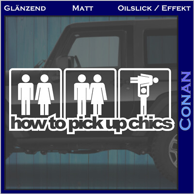 How To Pick Up Chics JDM Tuning Autoaufkleber Styling - Auto Aufkleber Sticker