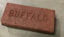 Antique Buffalo Block Red Clay Brick Street Paver Early 1900s