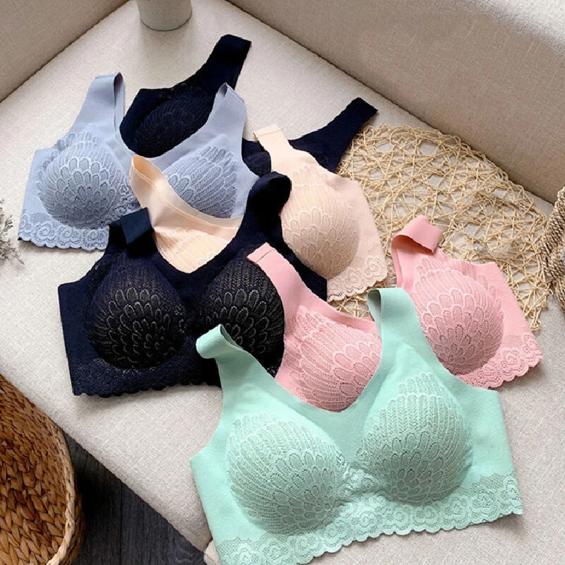 Plus Size Bra for Women Underwear Wire Free Comfort Push Up Bras Female  Sexy Cover for Organizer Clothes Bralette Wardrobe - AliExpress