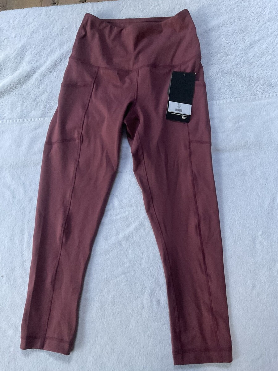 NEW 90 Degree Reflex Interlink High Rise SidePocket Capri Leggings