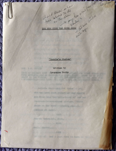 1970s The New Dick Van Dyke Show Original Typed Written Screenplay Script