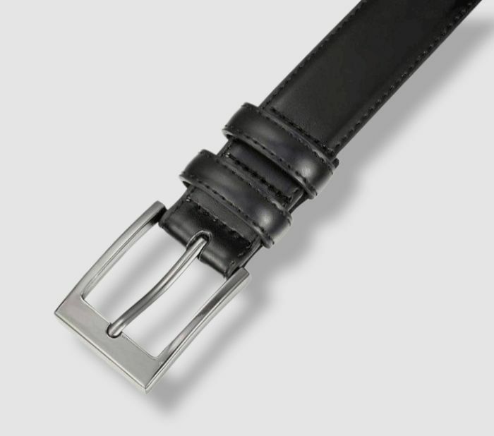 $25 Mio Marino Men's Black Genuine Leather Silver Harness