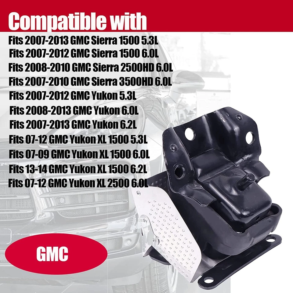 Engine Mount w/ Bracket Front LH RH Pair Set for Cadillac Chevy GMC Pickup SUV - Image 4 of 4