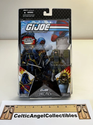 GI Joe Comic Pack Cobra Commander & Tripwire 25th Anniv. Sealed NEW on Card -2