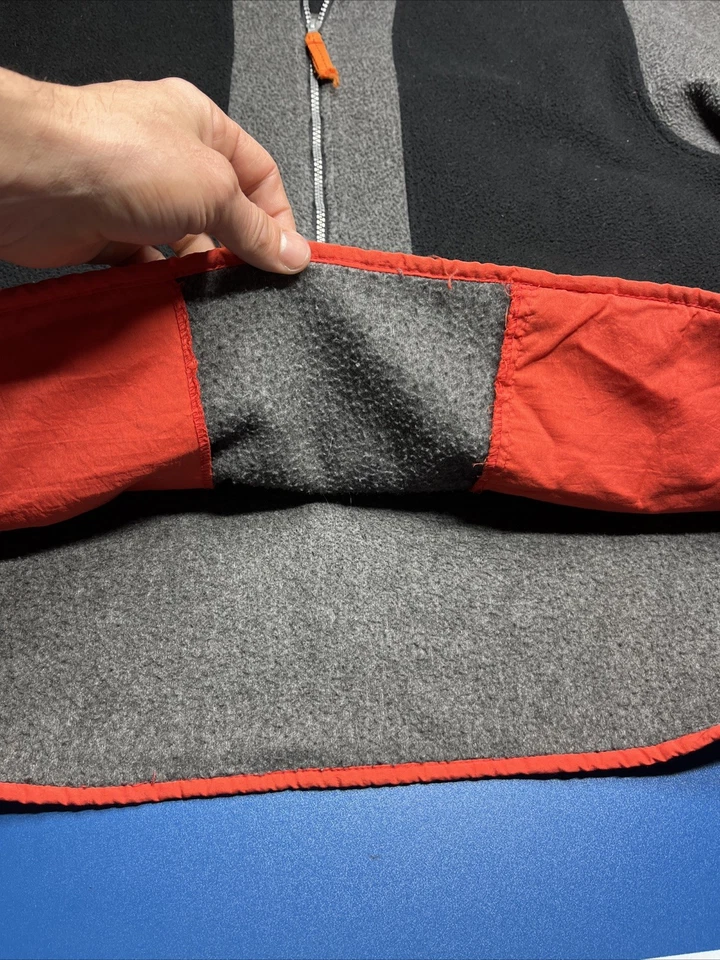 Pullover polar No Fear de colección años 90 para hombre talla grande patín gris negro naranja Foto 4 de 4