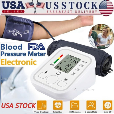 #ad Digital Upper Arm Blood Pressure Monitor Automatic BP Machine with Heart Rate. $11.29
