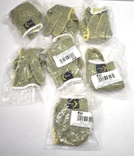 Lot of 7 MCR Safety Cut Resistant Gloves Large Size 9399L Yellow/Black