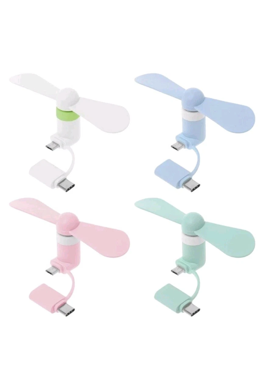 Ventola USB Portatile Per Cellulari, Tipo-C E Micro USB, Raffreddamento Per Android Con OTG, Colori Vari - 6