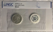 1878-CC GSA Softpack NGC MS63 Morgan Silver Dollar