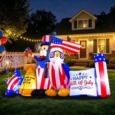 10.7FT Long 4th of July Inflatables Outdoor Decorations, Patriotic Independen...