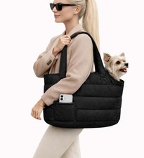 Dog Purse Carrier for Small Dogs, Puffer Dog Bag, Portable Travel Tote Bag fo...