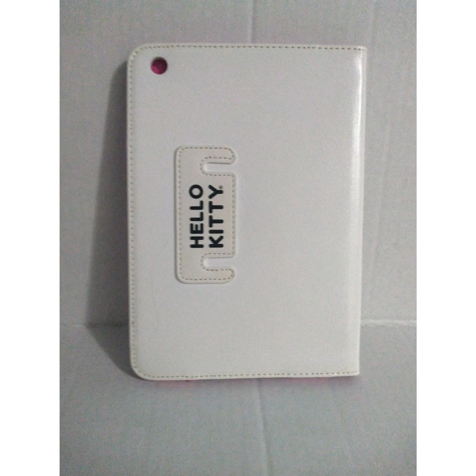 NOS Hello Kitty iPad Mini Portfolio Case White Pink Cheetah Bow Damaged Open Box - Image 2 of 4
