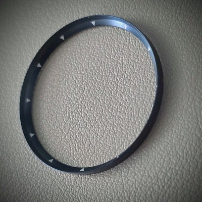 SEIKO Chapter Ring SKX007 / ANGLED TRIANGLE Dark Blue Brushed + White