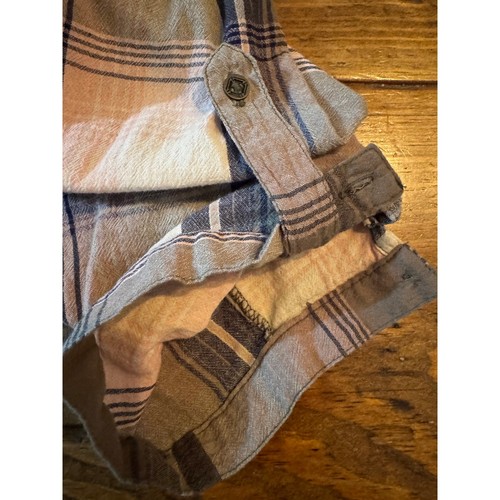Maurices Button Front Ruffle Plaid Green Pink Women's Size 1X Elastic Waist - Picture 12 of 12