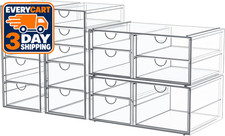 caktraie Acrylic16-Drawer Storage  Makeup Organizer for Desk