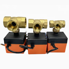 1/2" 3/4" 1" 1-1/4" 1-1/2" 3 Way Motorized Ball Valve T/L Type 220V 24V 12V 3 Wi