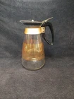 Vintage Pyrex Glass 8 Cup Coffee Carafe Pitcher with Lid - Gold Stripes - USA