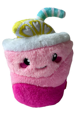 iscream Foodie Fun Plush Kawaii Cutie 3D Strawberry Lemonade Play Set   12'' X 8 