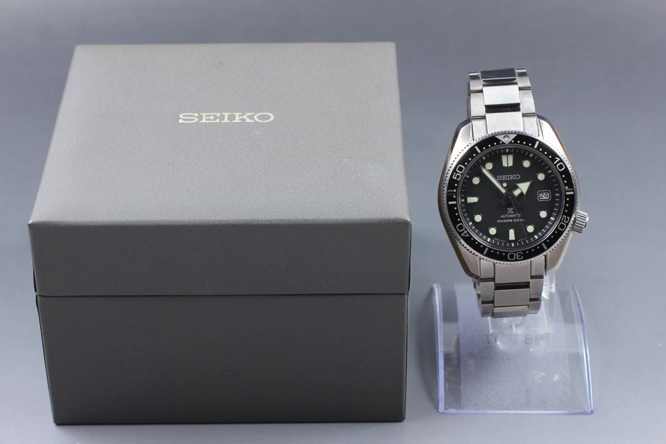 Vtg[N MINT W/Box] SEIKO Prospex 6R15-04G0 Automatic Diver Scuba Black Mens Watch - image 2 of 4