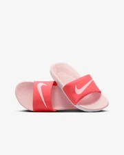Nike Kawa Big Kids Slides Size 7Y / 8.5 Womens Magic Ember White Pink FJ8812 800