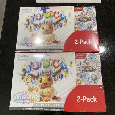 Pokémon TCG Prismatic Evolutions ETB with Booster Bundle Costco 2-Pack