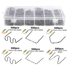 3000 Pieces Hot Staples Plastic Welder Staples Welding Hot Staples Wave Corner U