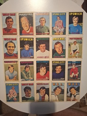 A&BC 1972 Fußballer orange Rückseite Konvolut 45x Karten gemischte Teams