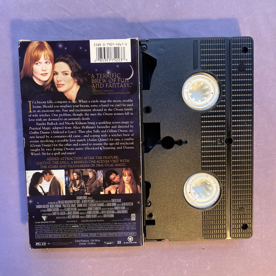 PRACTICAL MAGIC  (VHS, 1998) Sandra Bullock, Nicole Kidman Very Clean! Unsealed - Image 2 of 4