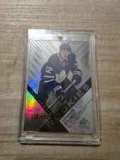 Connor Brown Rookie 2016-17 SP Game Used Rainbow #/222 Player Age Card #180 RC. rookie card picture