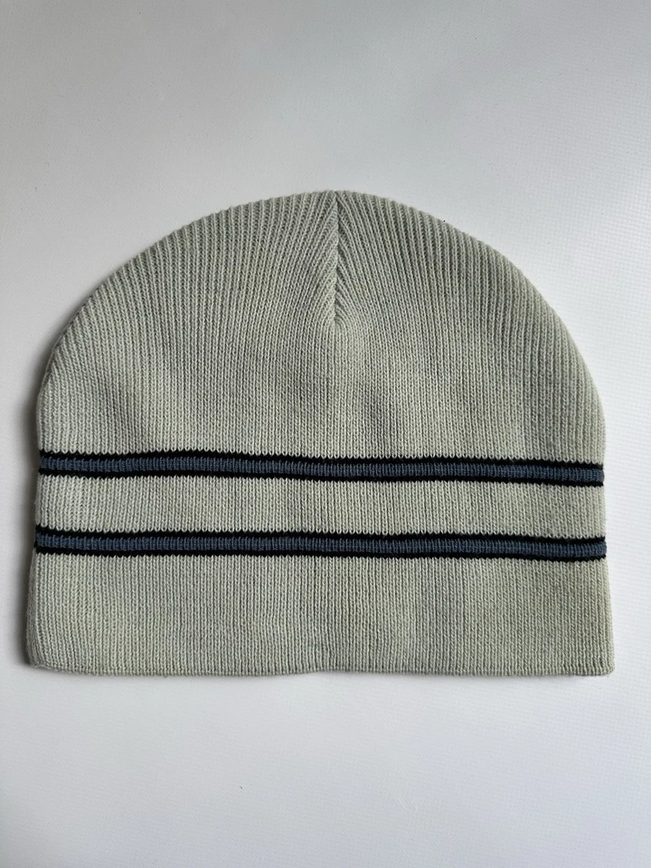 Gorro a Rayas De Colección Quiksilver Gris Azul Tejido Logo Talla Única Esquí Y2K Foto 4 de 4