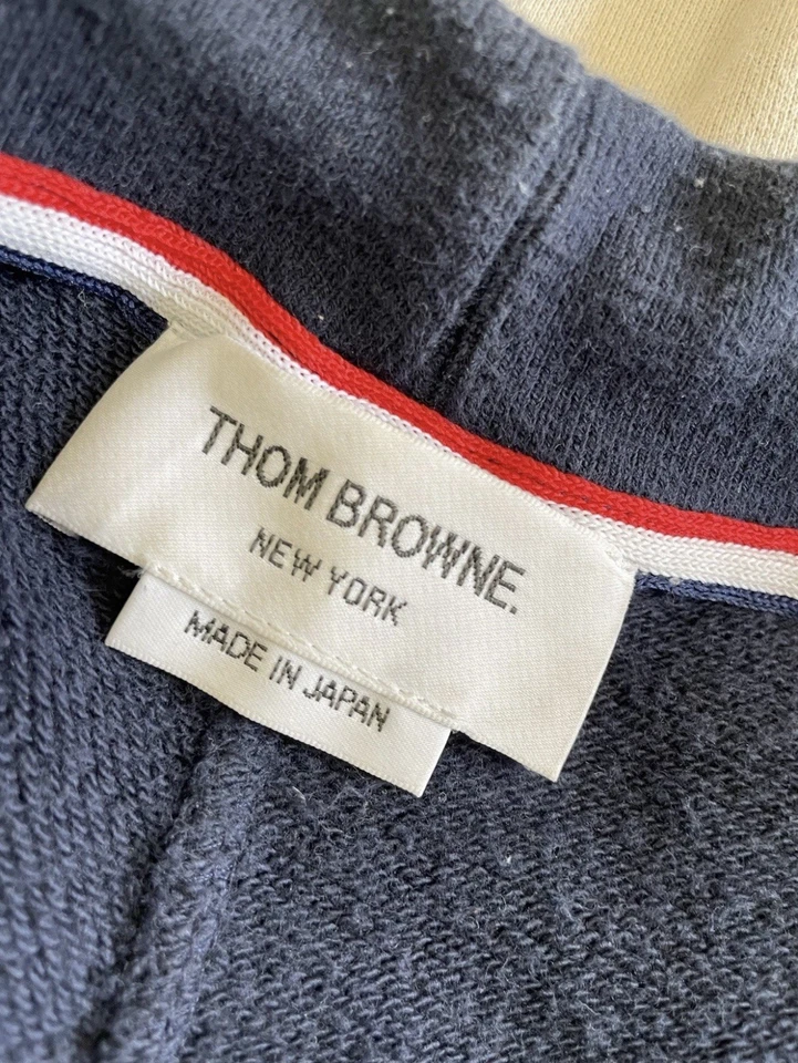 Pantalones Cortos para Hombre Thom Browne Azul Marino Talla (0) 32 4 Bares Rayas Japón #P6 Foto 2 de 4