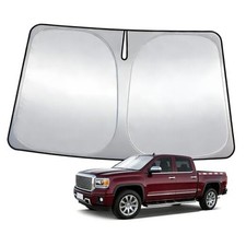Car Windshield Sun Shade, Windshield For GMC Sierra 2019-Present Silver