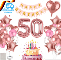 Deko 50. Geburtstag Frau, 50Er Geburtstag Luftballons Frauen, Geburtstagsdeko 50