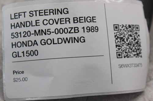 LEFT STEERING HANDLE COVER BEIGE 53120-MN5-000ZB 1989 HONDA GOLDWING GL1500 - Picture 2 of 12