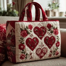 Cat Pattern Shoulder Tote Bag Floral Print Shoulder Bag New Quilted Tote Bag