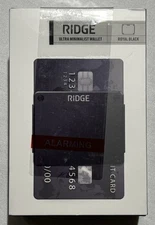 Ridge Ultra Minimalist Wallet Royal Black Lite Mens Compact Brand New