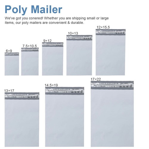 Poly Mailers Shipping Envelopes Packaging Premium Bag 2.5 MIL Poly Mailer - Picture 7 of 12