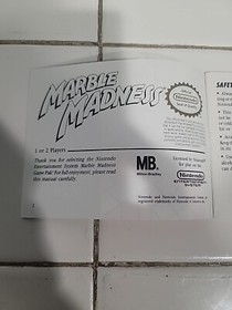 MARBLE MADNESS : (NES , 1988) = **INSTRUCTION MANUAL ONLY**