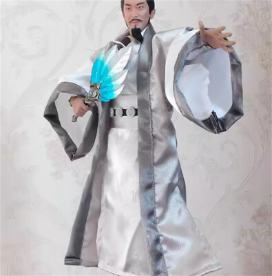 1/6 Chinese Ancient Zhu  ge Liang Robe Dress Man robe Suit Shirt Long Coat Toys