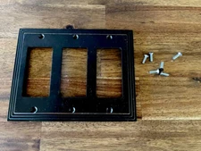 Oil Rubbed Bronze Triple Decora / GFCI Rocker Switch Wall Plate Cover 65070-ORB