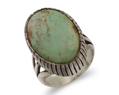 Navajo Handmade Ring 925 Silver Turquoise Signed Native American C.80's ...