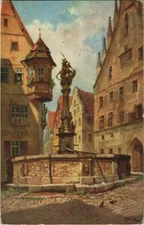 CPA AK Rothenburg- Herterichsbrunnen GERMANY (1075592)
