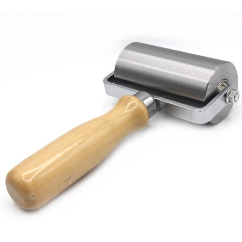 Andrückrolle 100mm Metall - Profi Walze Für Dachbahnen Mit Holzgriff