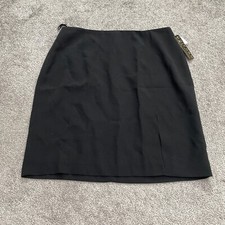 John Paul Richard Pencil Skirt Women 14 Black Side Slit Classic Work Uniform NWT