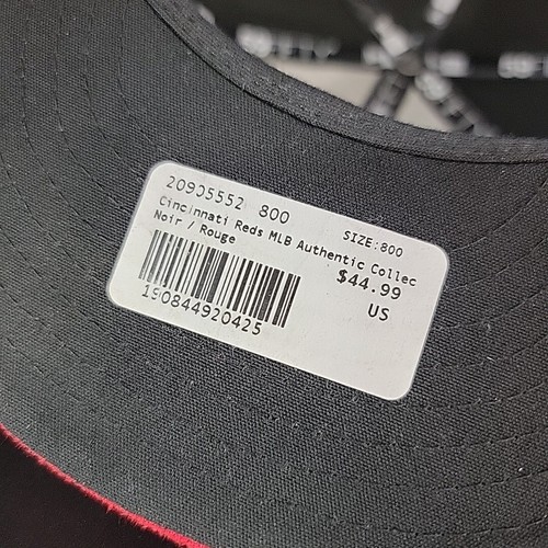 New Era 59Fifty Cincinnati Reds Fitted Hat Black Red Size 8, Free Shipping - Picture 7 of 7