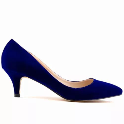 Scarpe da ufficio chic da donna tacco medio basso tacco slip on décolleté scarpe da lavoro taglia - Foto 16 di 49