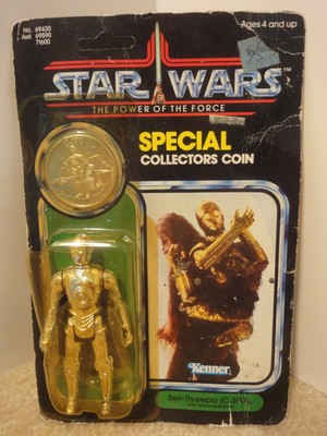 Vintage Star Wars carded POTF C-3PO action figure unpunched with 