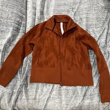 Lululemon End State Full Zip Jacket Dark Terracotta Size 8