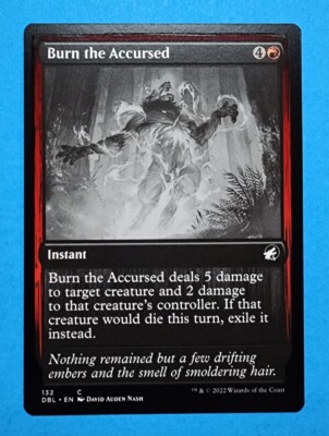 1x Burn the Accursed Innistrad Double Feature Mtg Magic Card Instant  Mountain | eBay