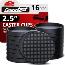 2.5” Non Slip Furniture Pads Coasters for Hardwoods Floors, 16 Pcs round Rubber 